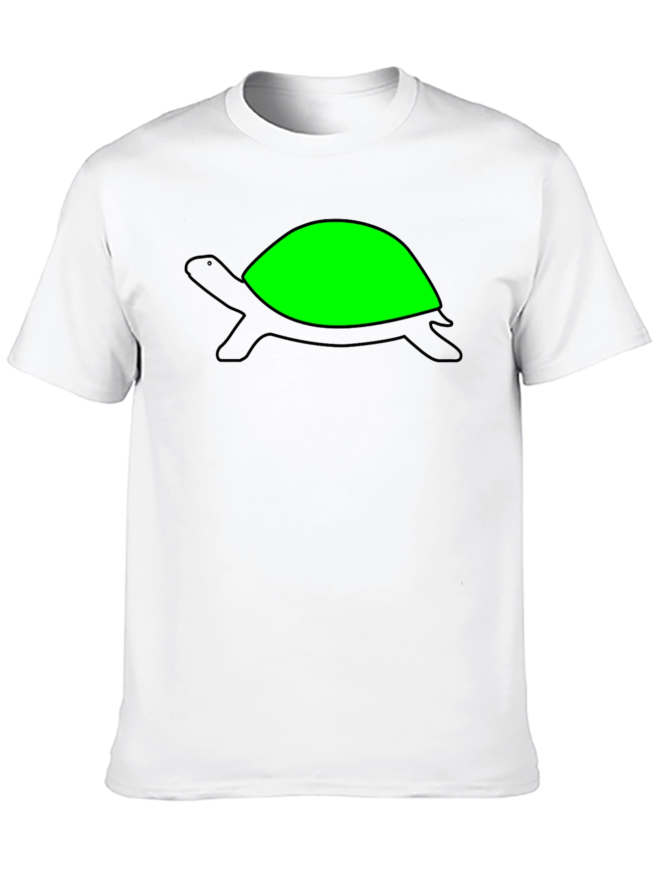 Turtle Graphic Tee - Black Cotton Casual Shirt