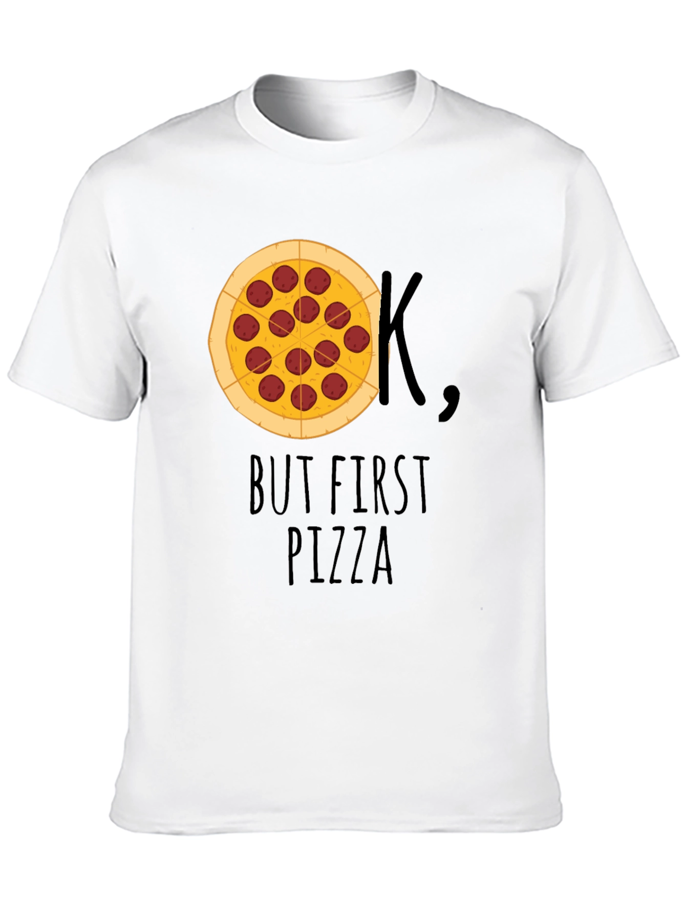 But First Pizza T-Shirt - Funny Foodie Tee
