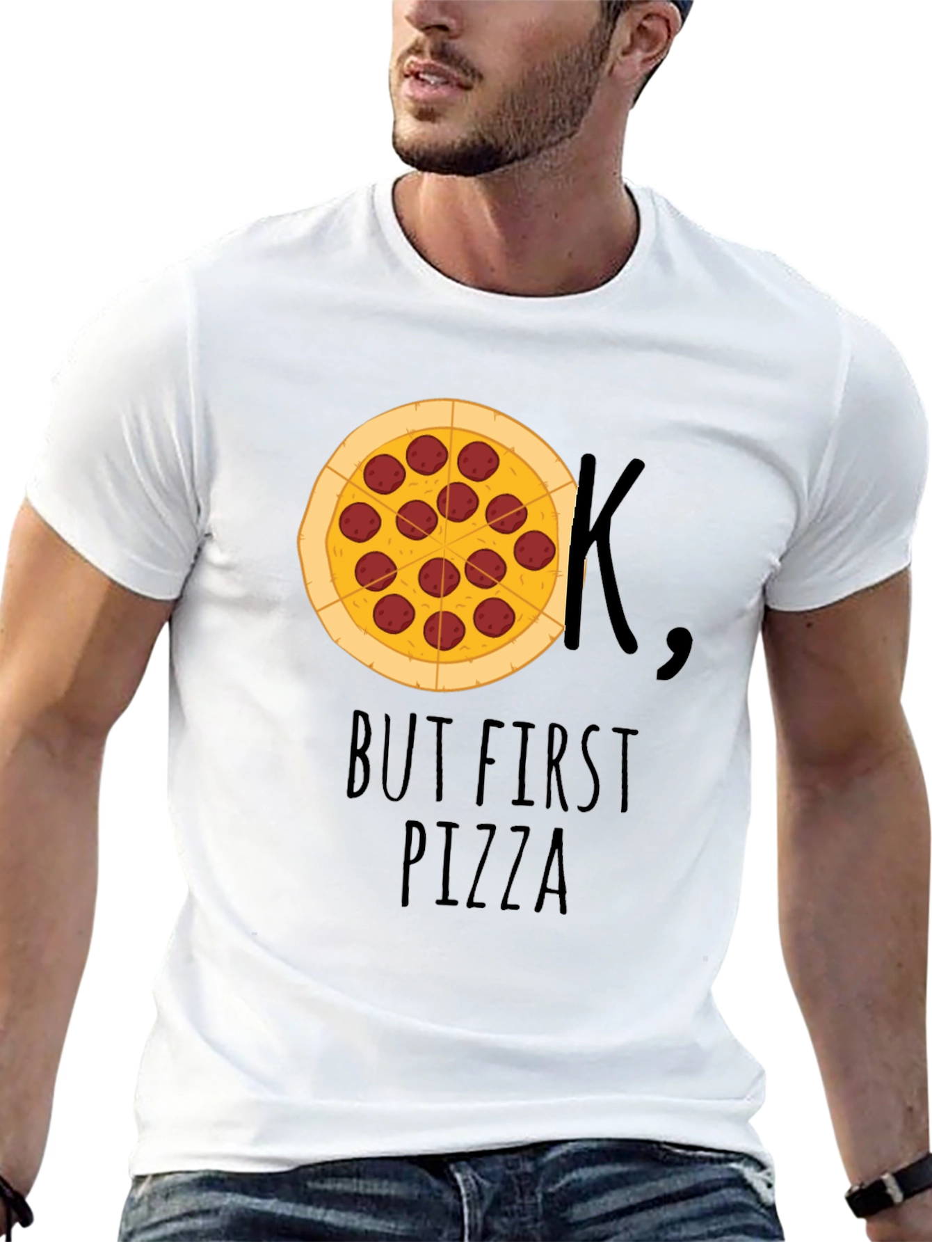 But First Pizza T-Shirt - Funny Foodie Tee