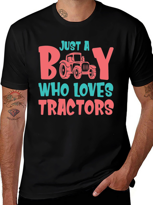 Just a Boy Who Loves Tractors T-Shirt