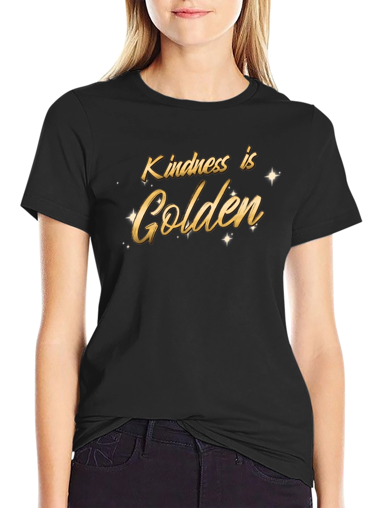 Kindness is Golden Black Graphic Tee
