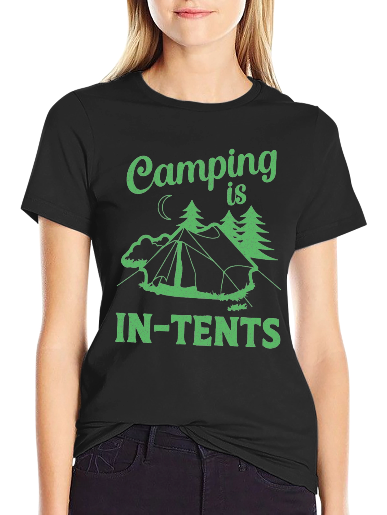 Camping In-Tents Mens Black T-Shirt