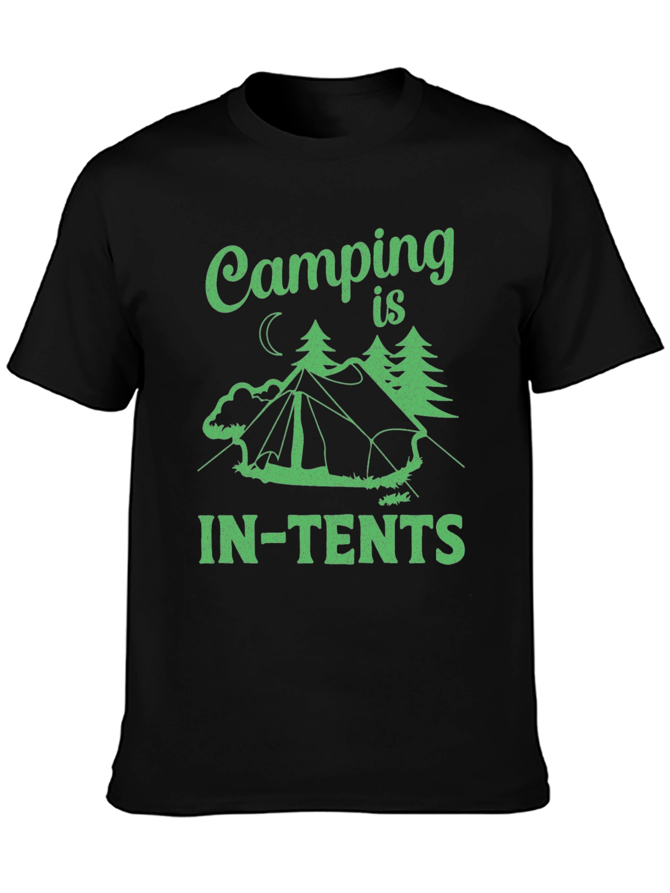 Camping In-Tents Mens Black T-Shirt