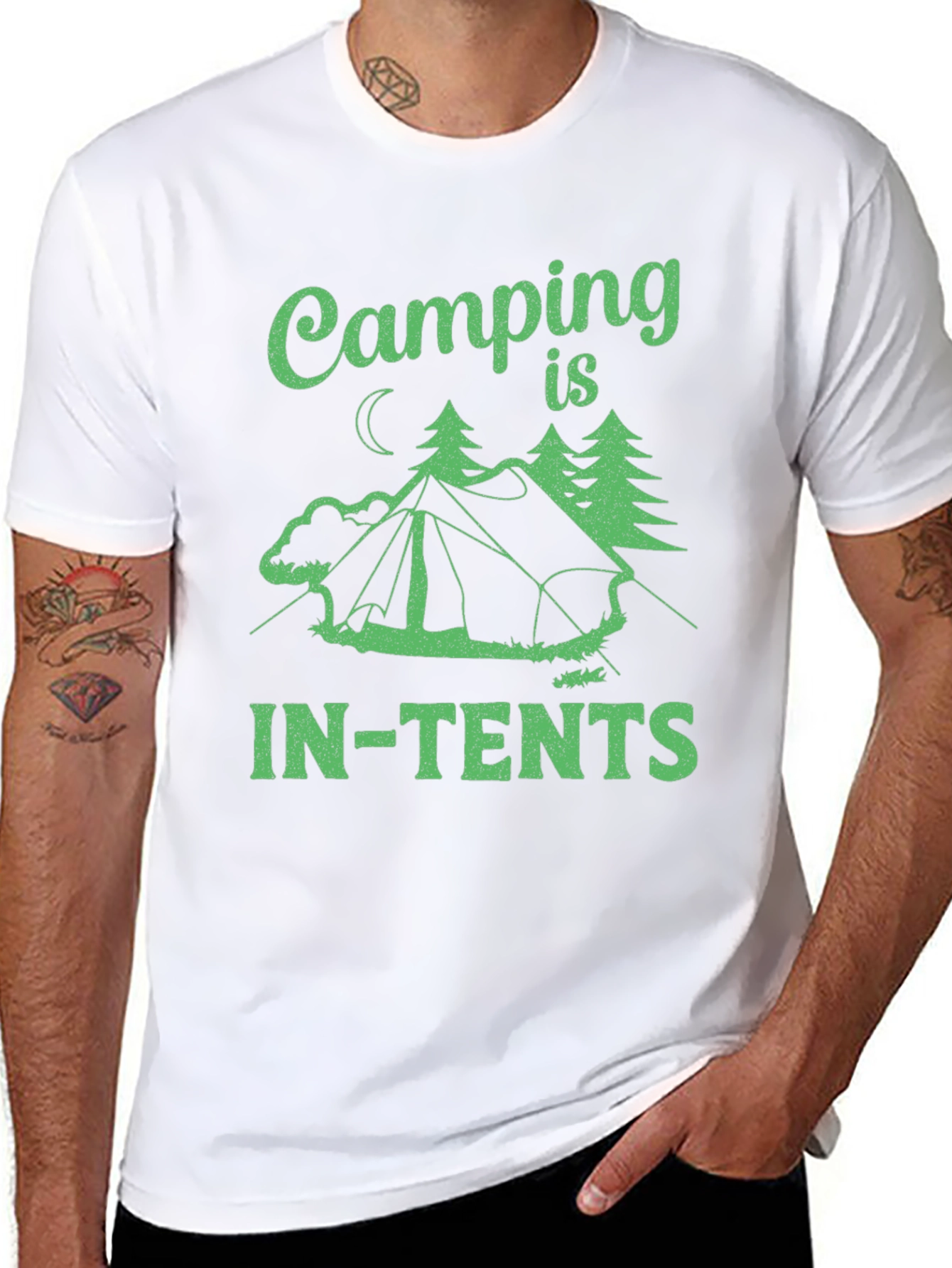 Camping In-Tents Mens Black T-Shirt
