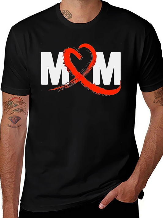 Mom Heart T-Shirt - Black
