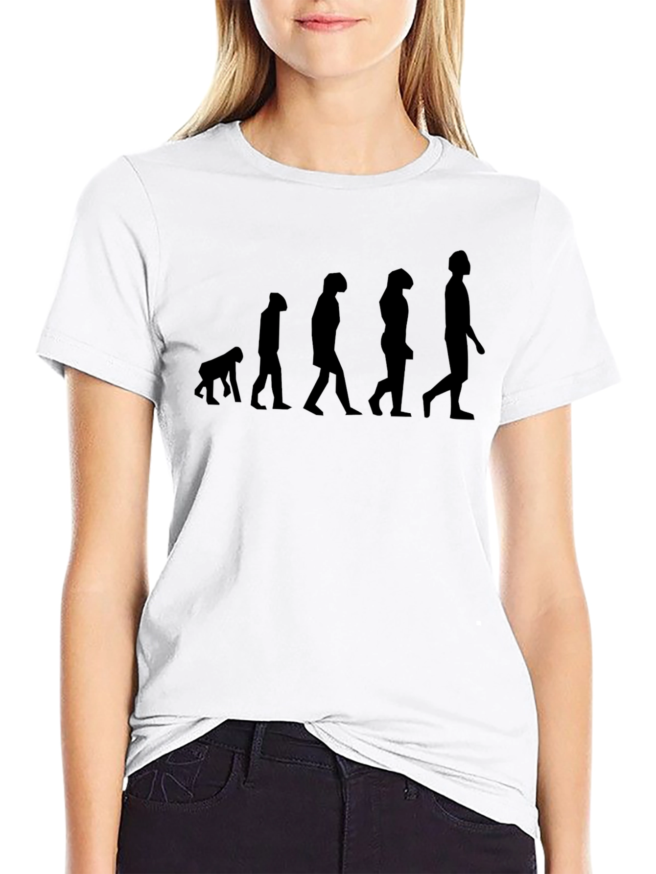 Evolution of Man Graphic Tee - Black