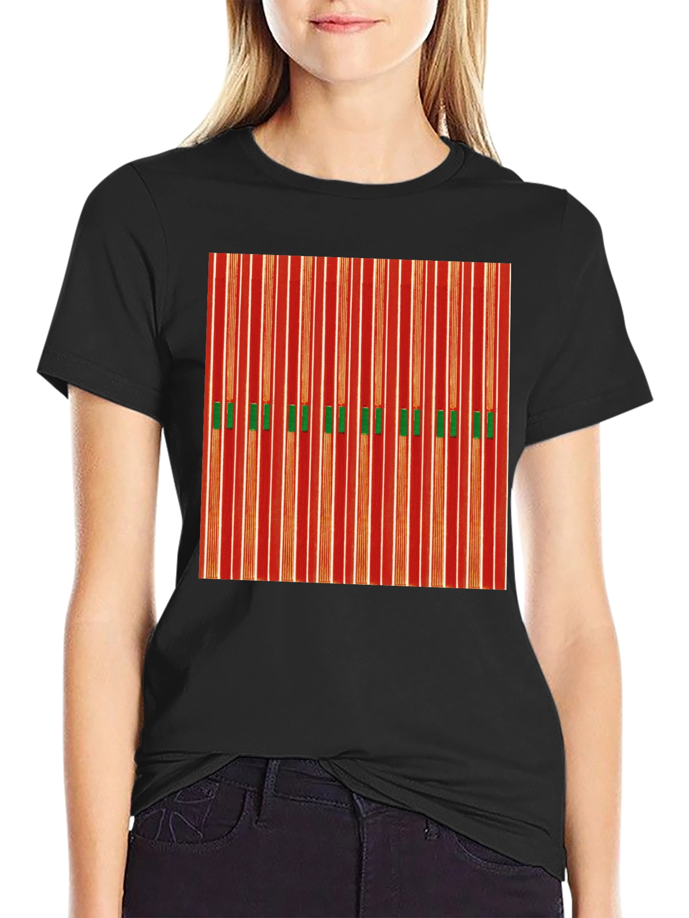 Festive Striped Holiday T-Shirt