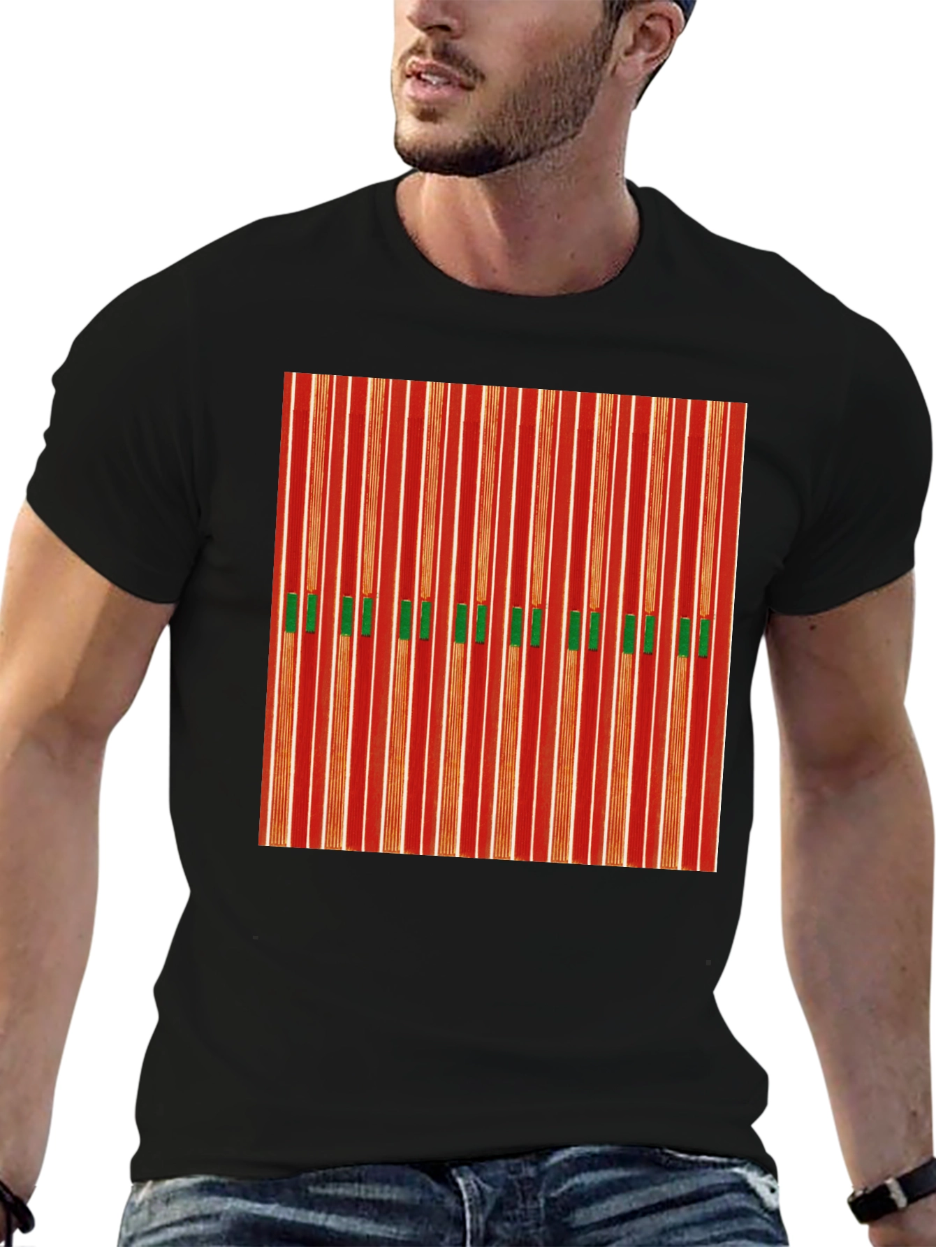 Festive Striped Holiday T-Shirt