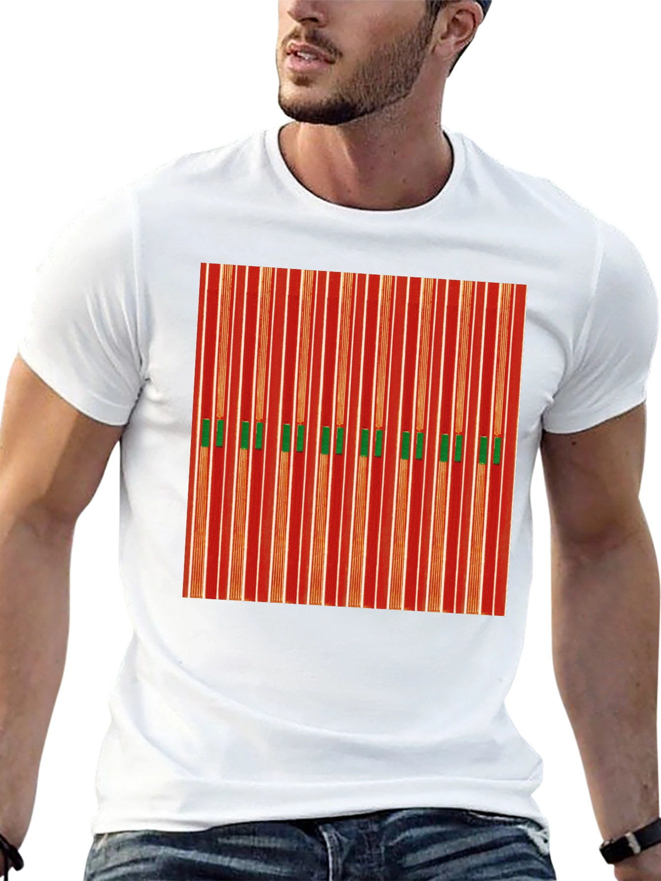 Festive Striped Holiday T-Shirt