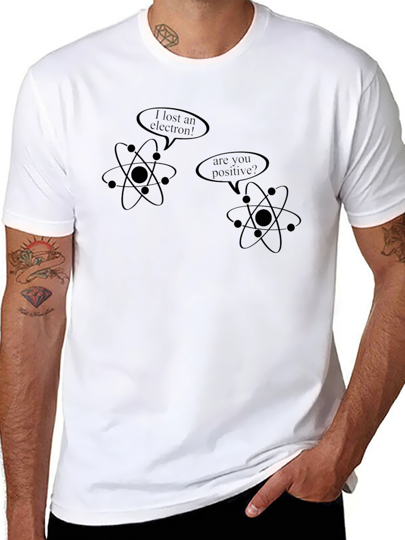 Funny Science Pun T-Shirt - Lost an Electron?