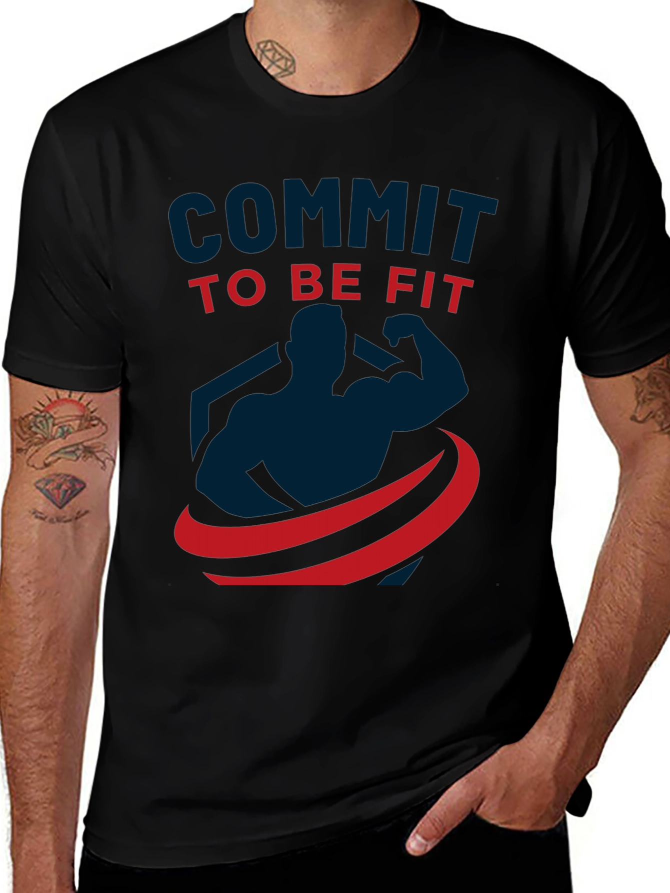 Commit to be Fit Graphic T-Shirt Gym Wear