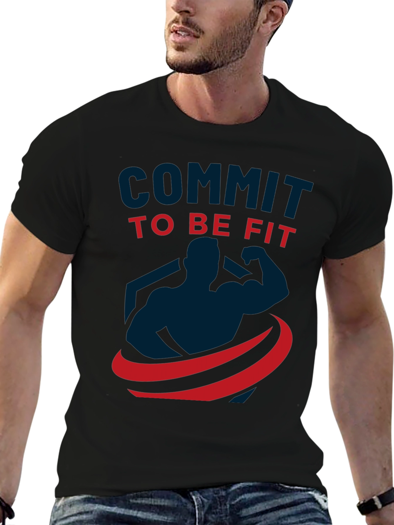 Commit to be Fit Graphic T-Shirt Gym Wear