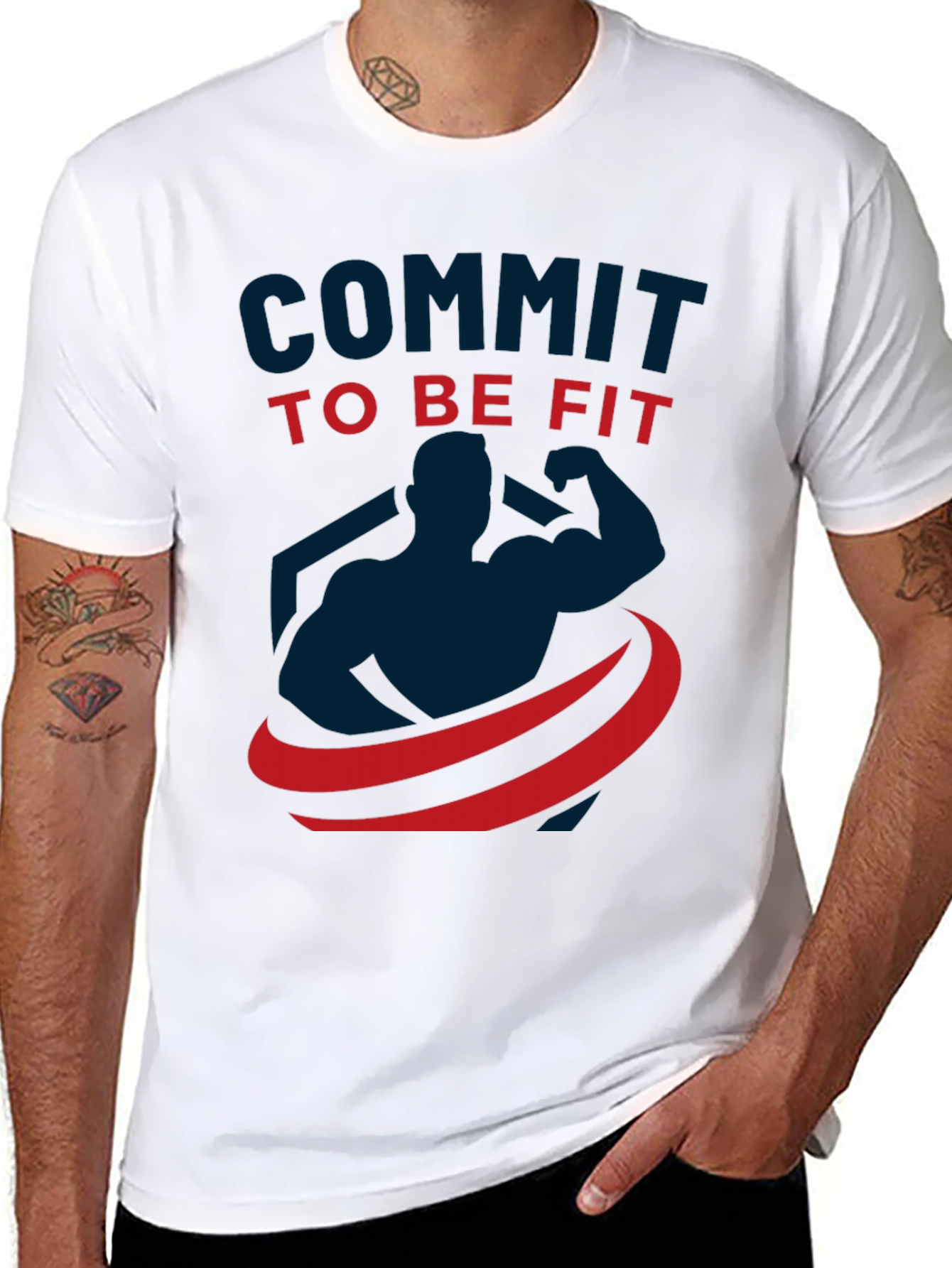 Commit to be Fit Graphic T-Shirt Gym Wear