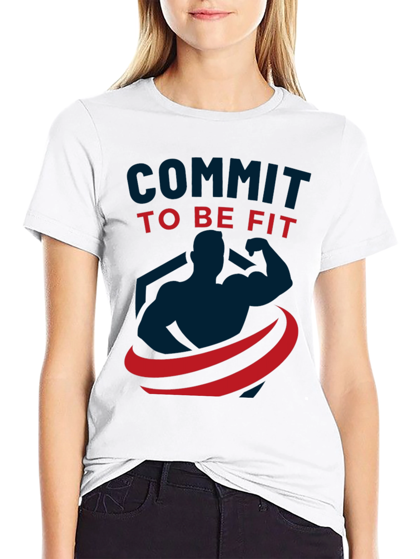 Commit to be Fit Graphic T-Shirt Gym Wear