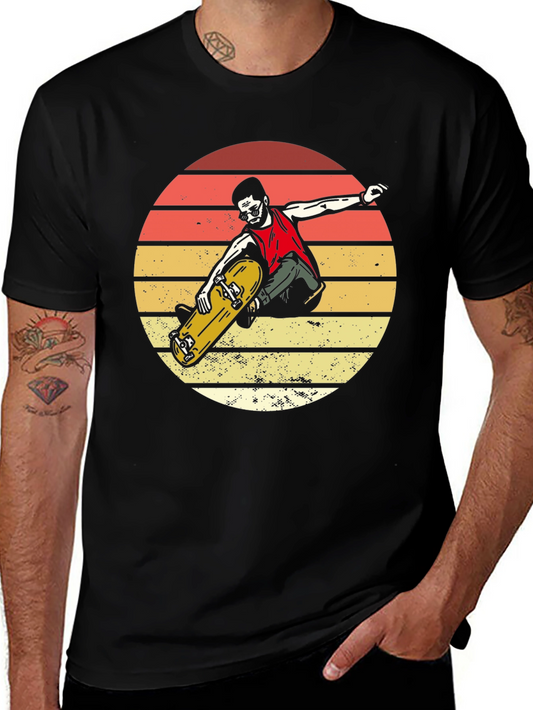 Retro Skater T-Shirt - Vintage Style Skateboarding Tee