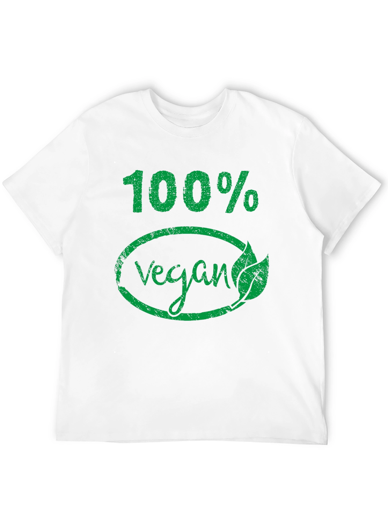 100% Vegan Graphic T-Shirt - Black Cotton Tee