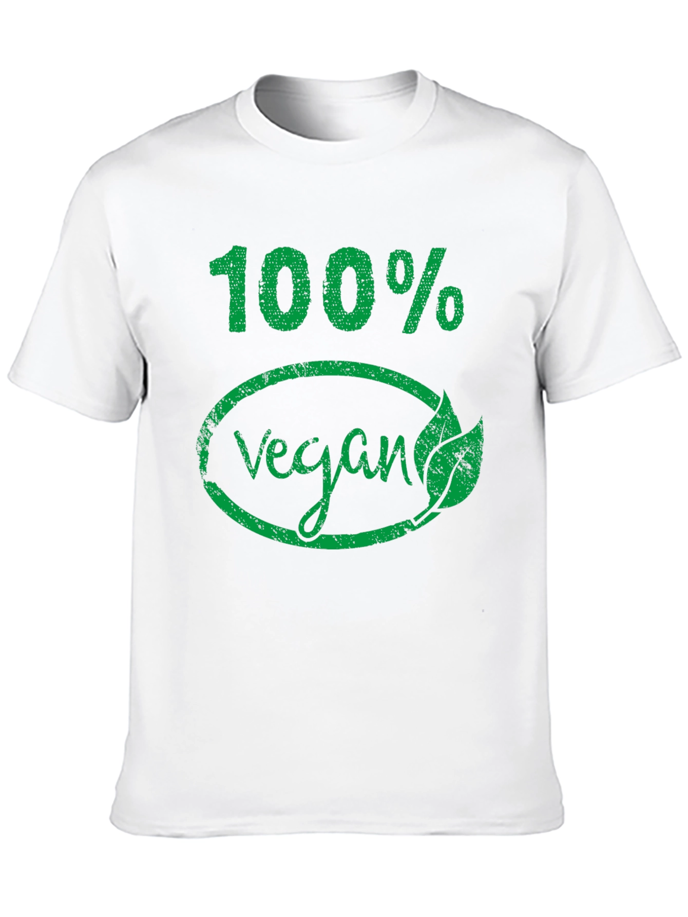 100% Vegan Graphic T-Shirt - Black Cotton Tee