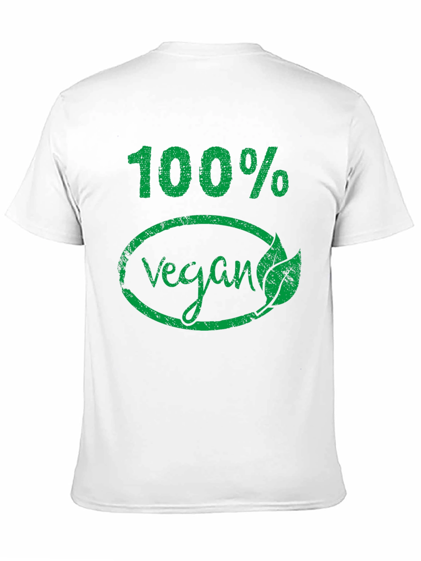 100% Vegan Graphic T-Shirt - Black Cotton Tee