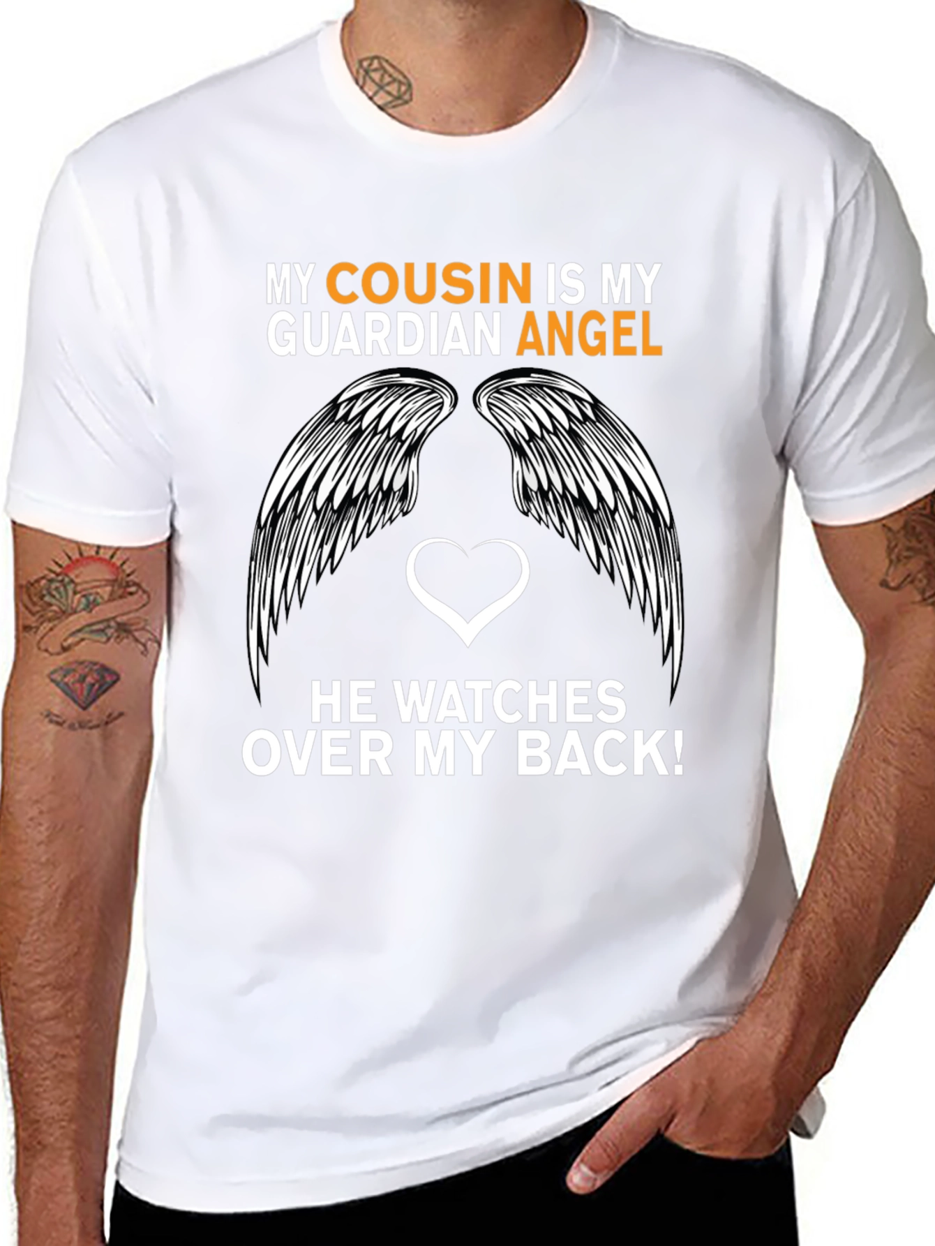 Cousin Guardian Angel Graphic Tee
