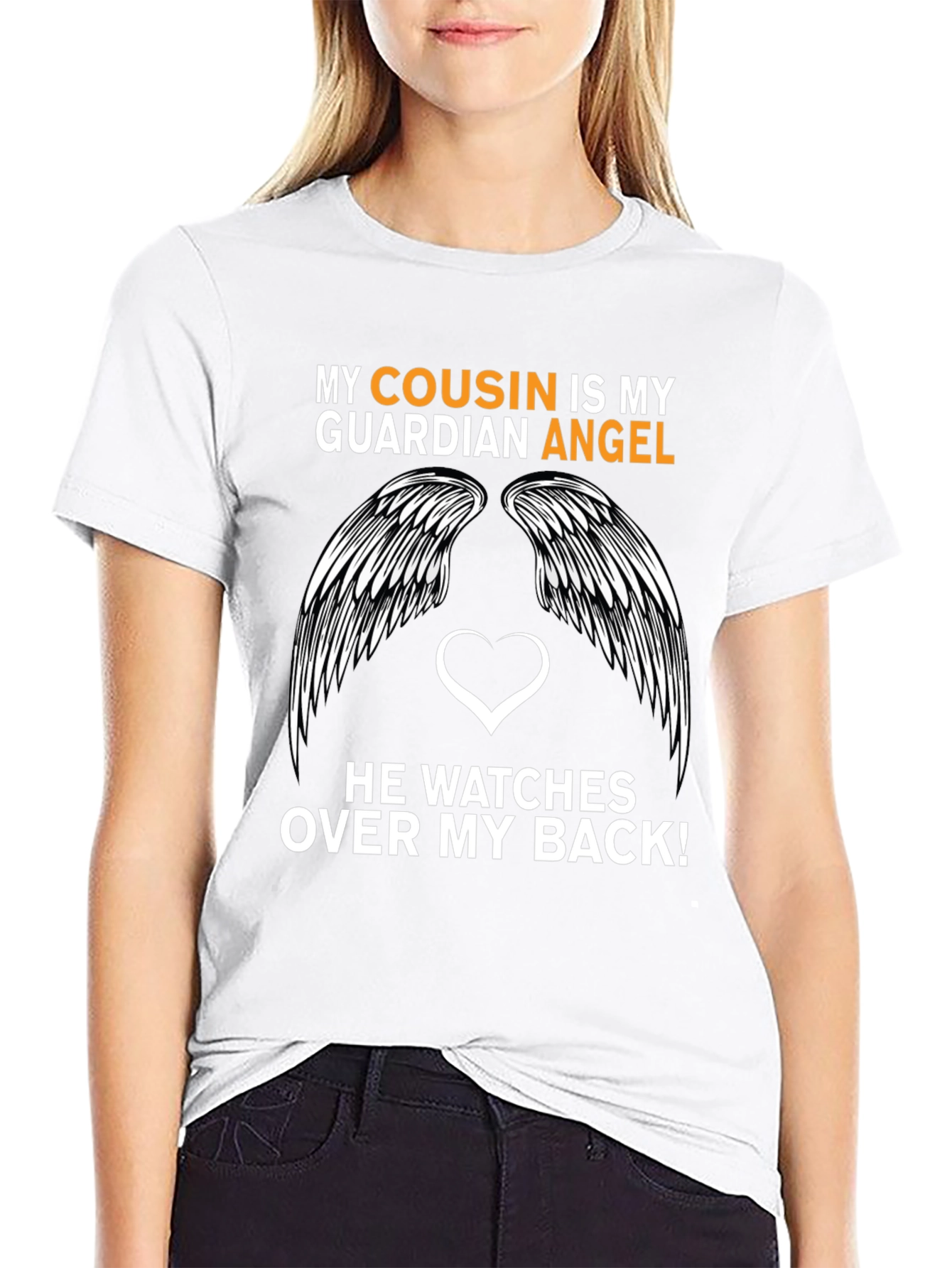 Cousin Guardian Angel Graphic Tee