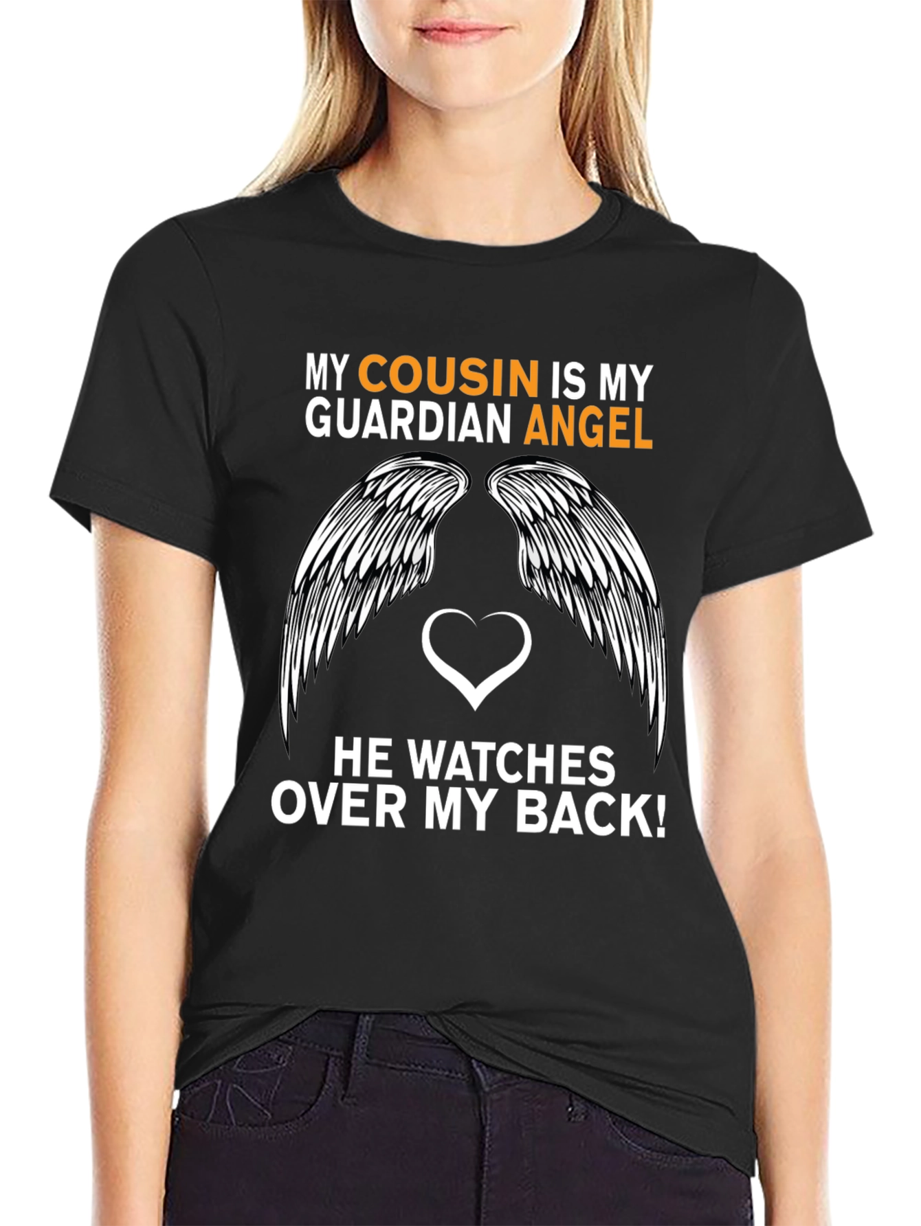Cousin Guardian Angel Graphic Tee