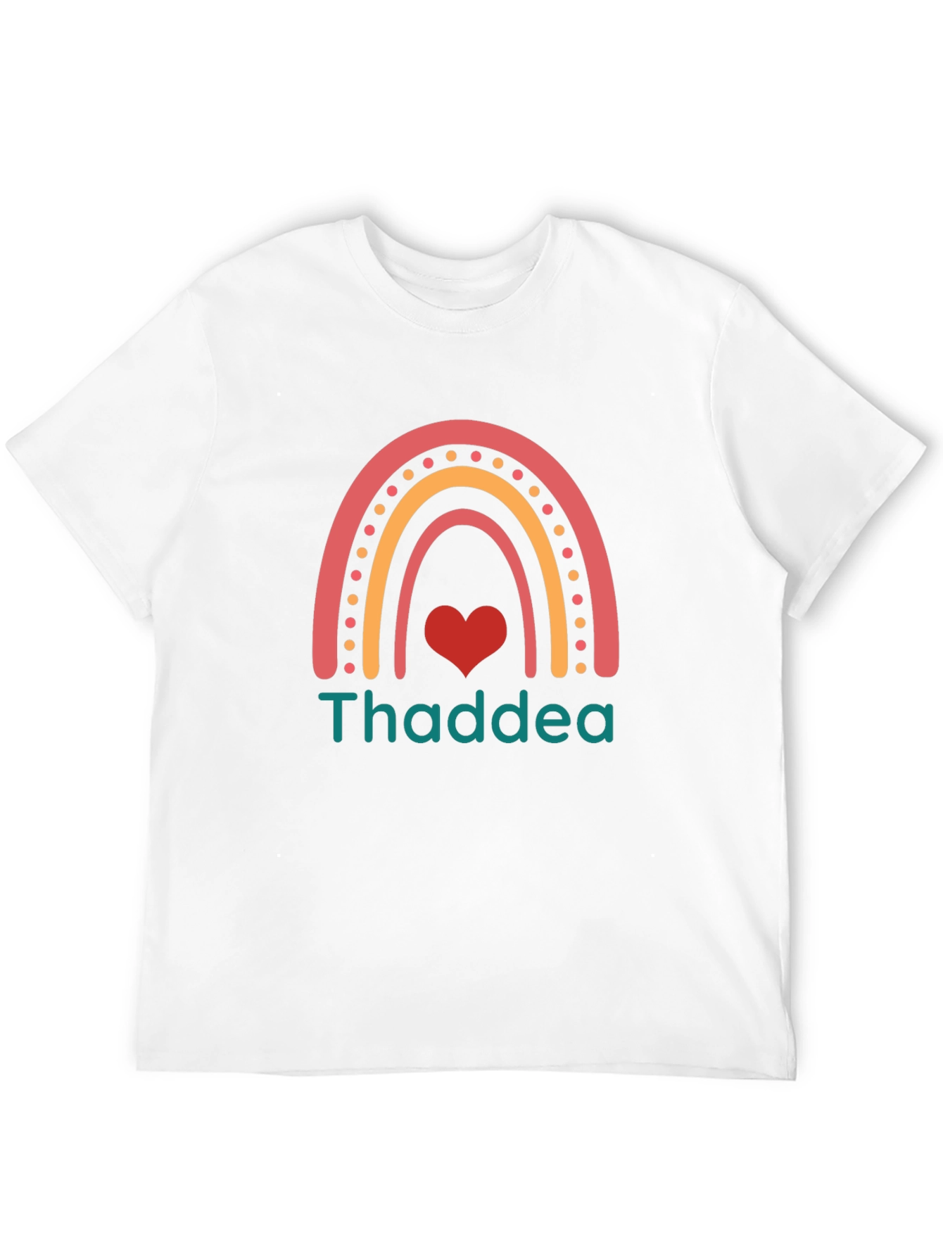 Thaddea Rainbow Heart T-Shirt - Black