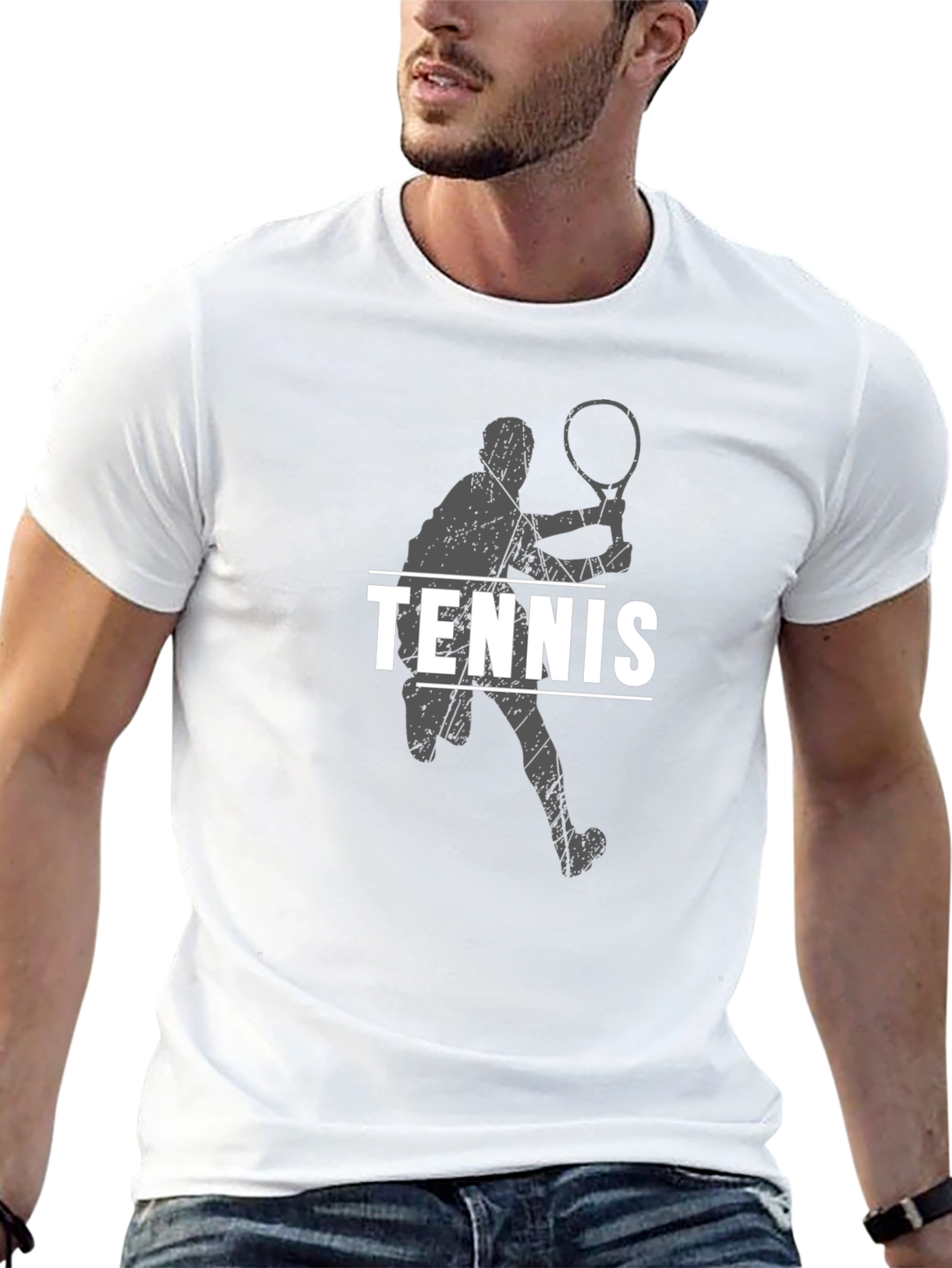 Tennis Player Graphic Tee - Stylish Sport T-Shirt