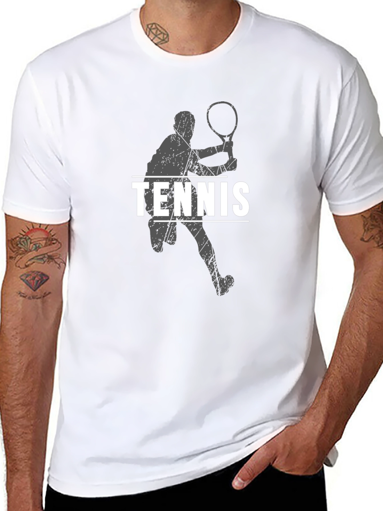 Tennis Player Graphic Tee - Stylish Sport T-Shirt