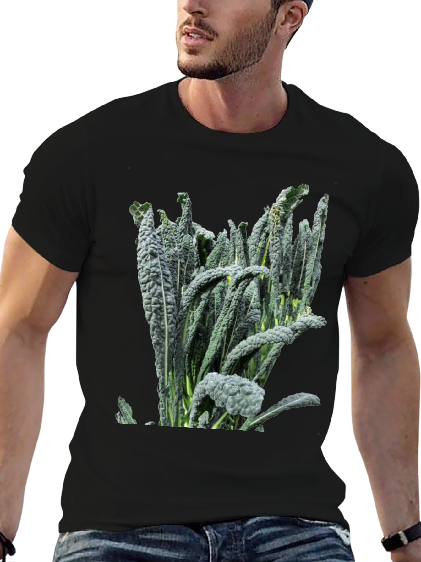 Kale Graphic Black T-Shirt