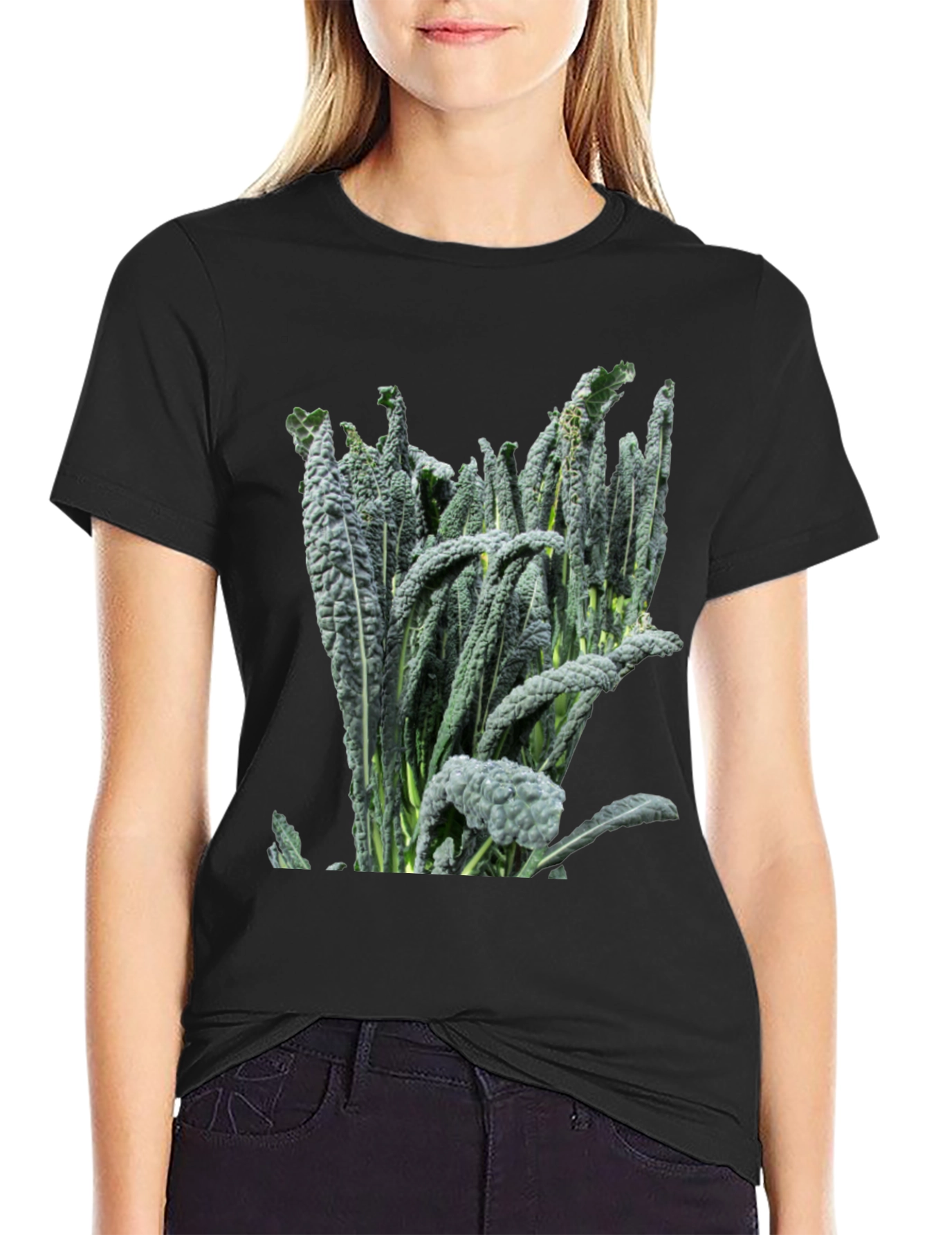 Kale Graphic Black T-Shirt
