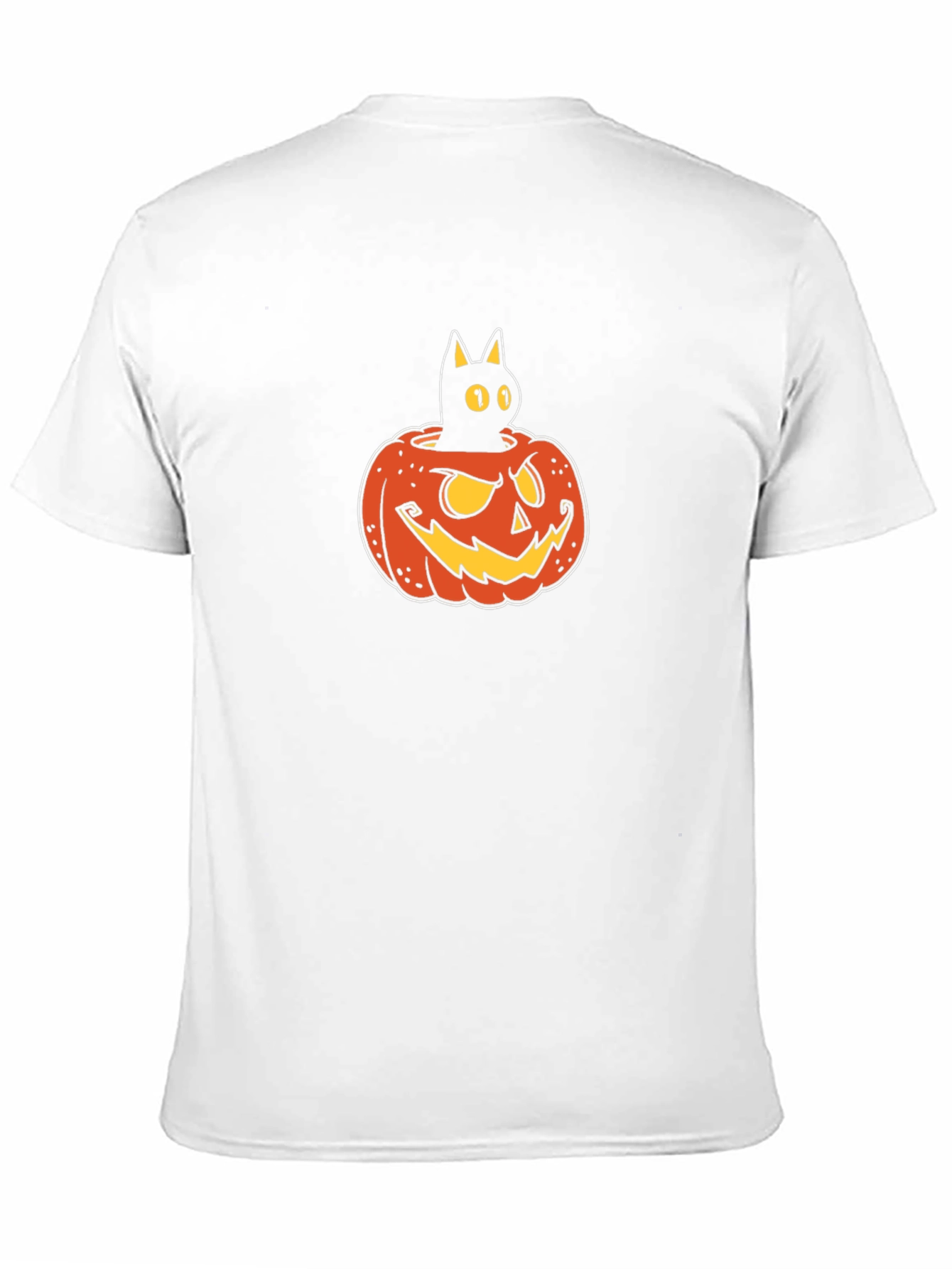 Halloween Black Cat Pumpkin Graphic T-Shirt