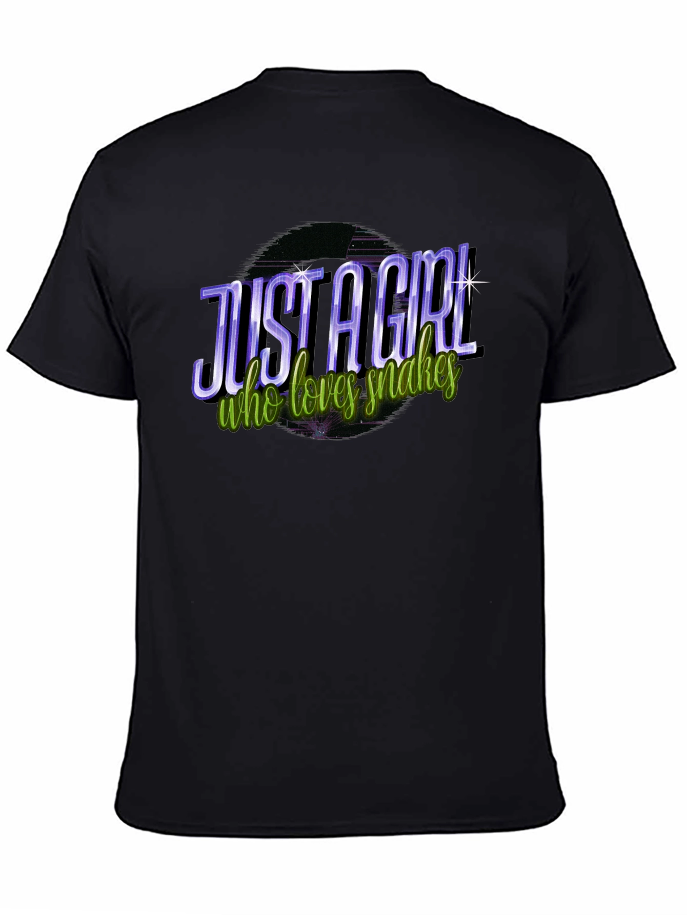 Just A Girl Who Loves Snakes Black T-Shirt