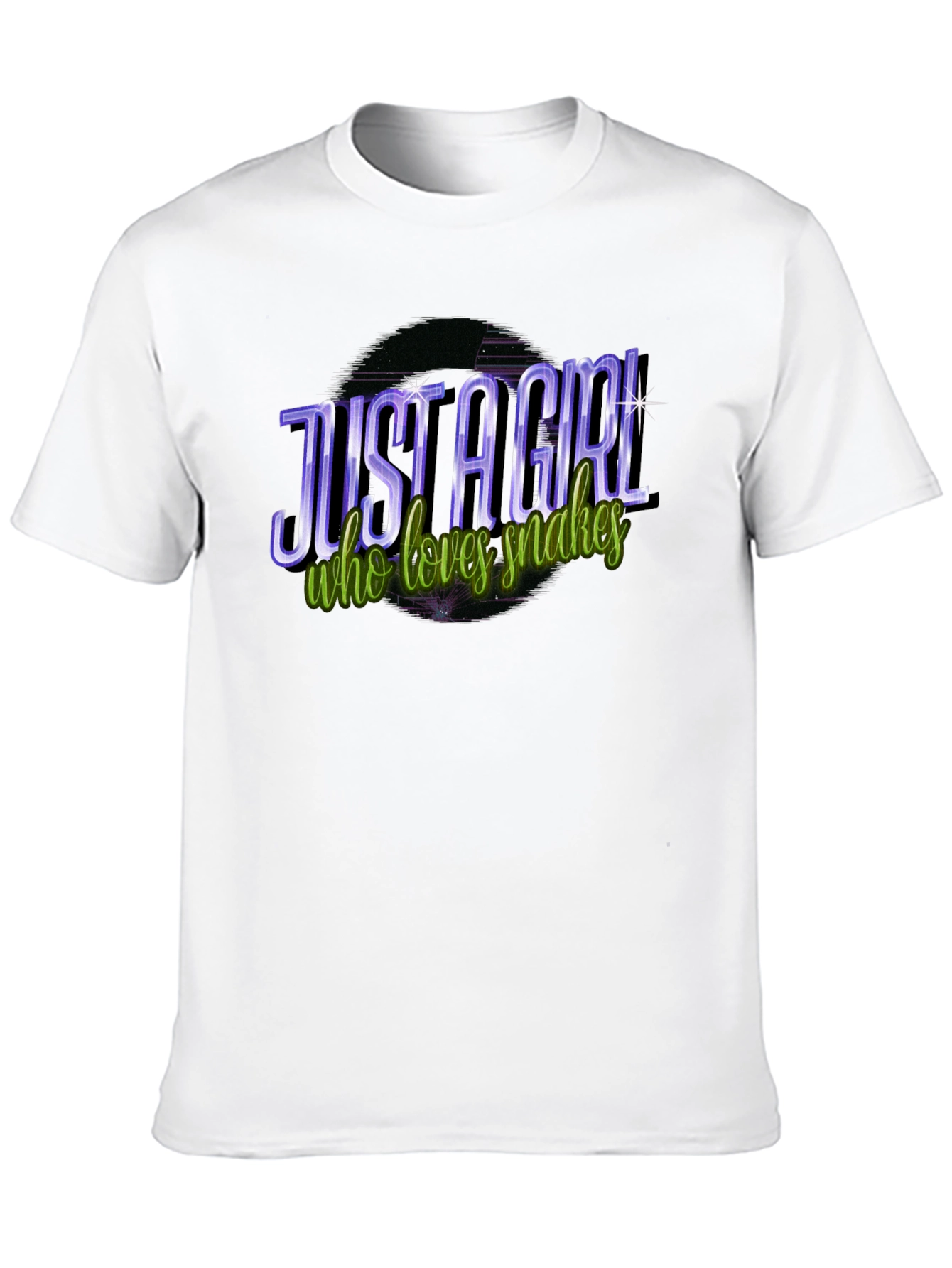 Just A Girl Who Loves Snakes Black T-Shirt