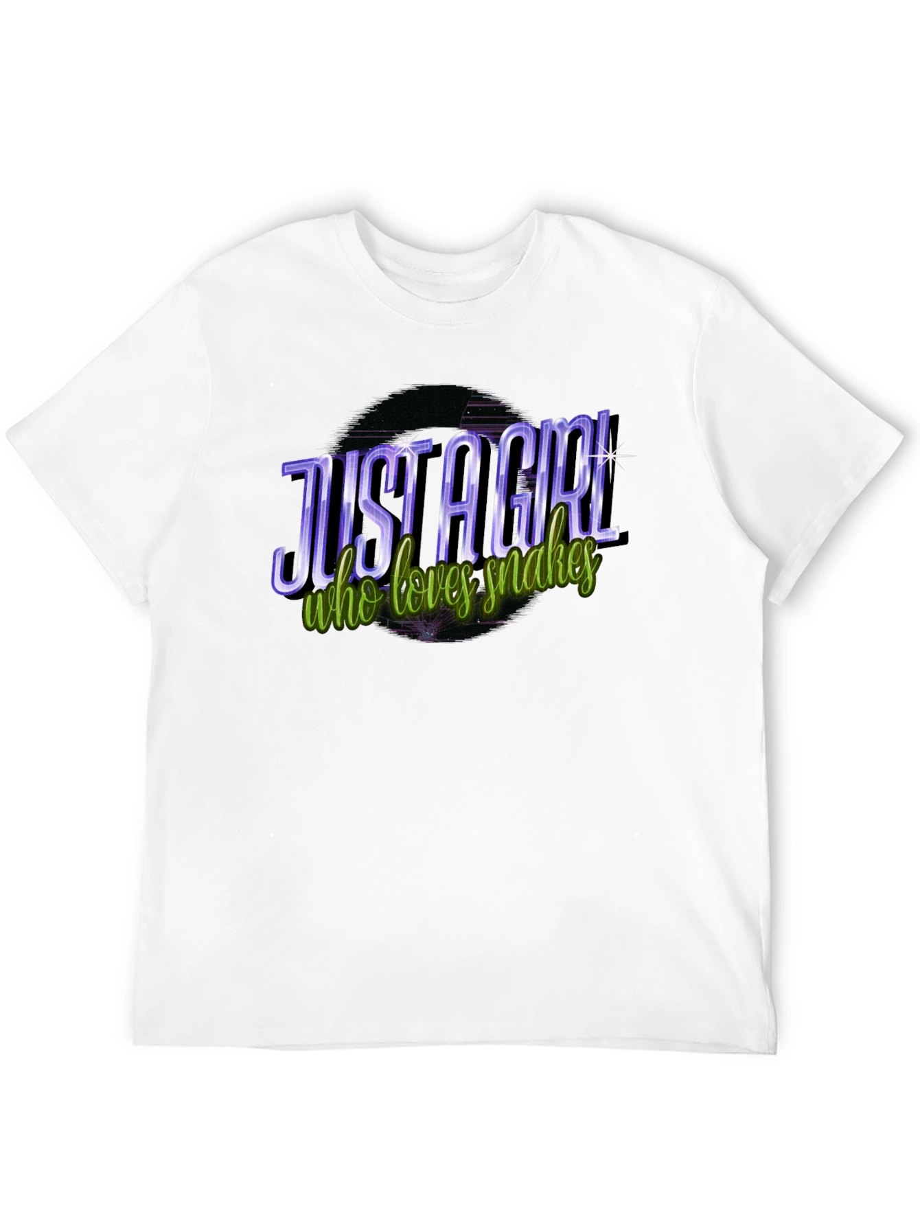 Just A Girl Who Loves Snakes Black T-Shirt