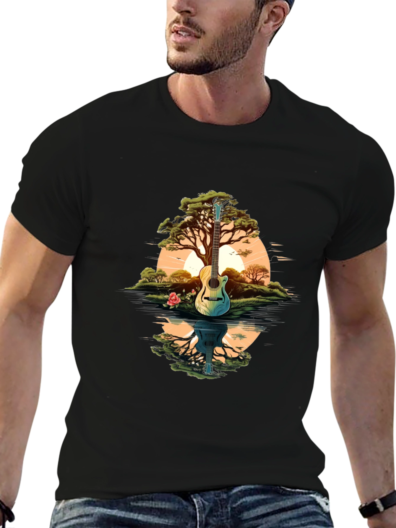 Nature Guitar Graphic Tee