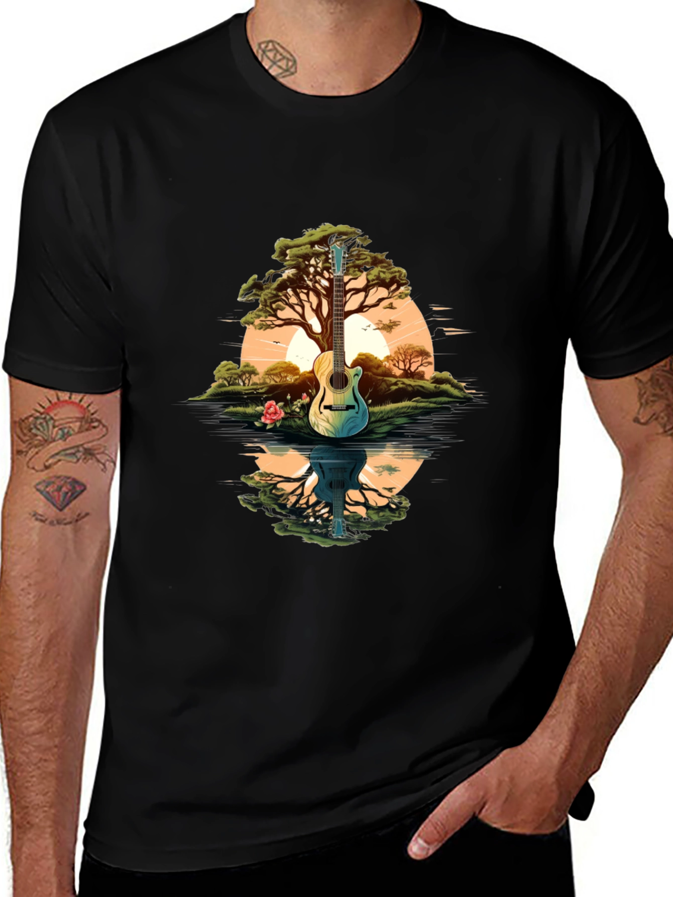 Nature Guitar Graphic Tee