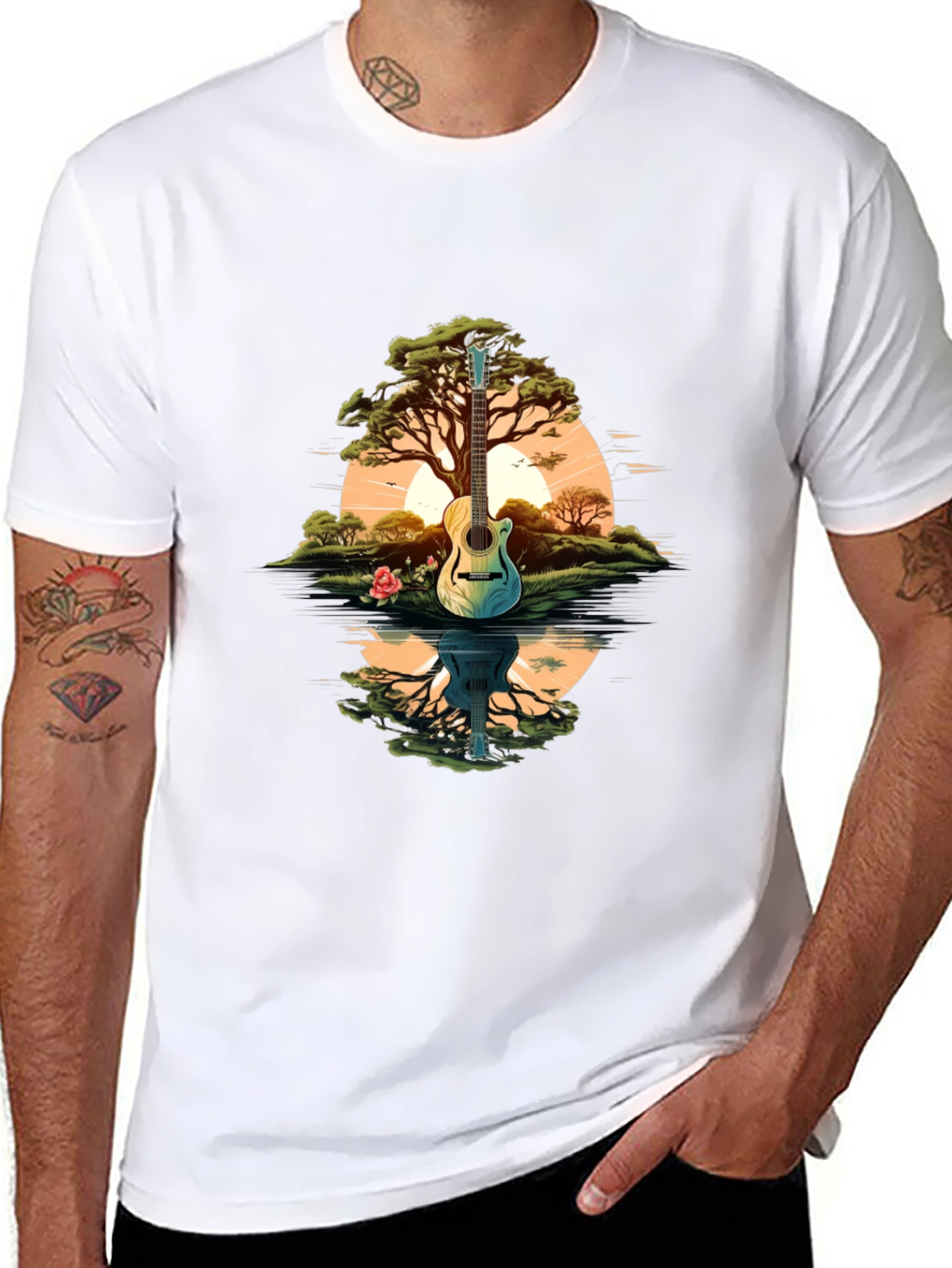 Nature Guitar Graphic Tee