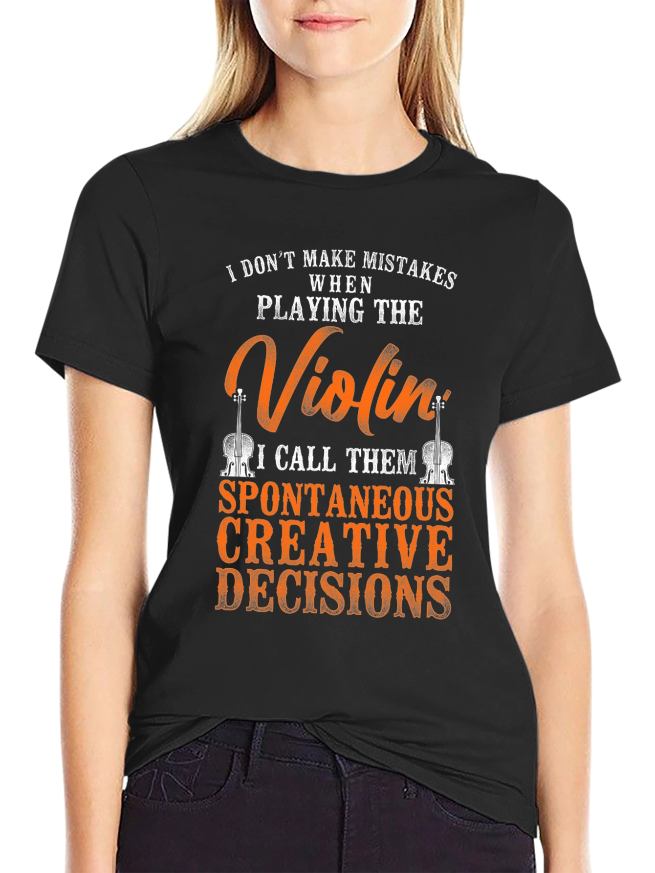 Violin Player T-Shirt: Spontaneous Creative Decisions