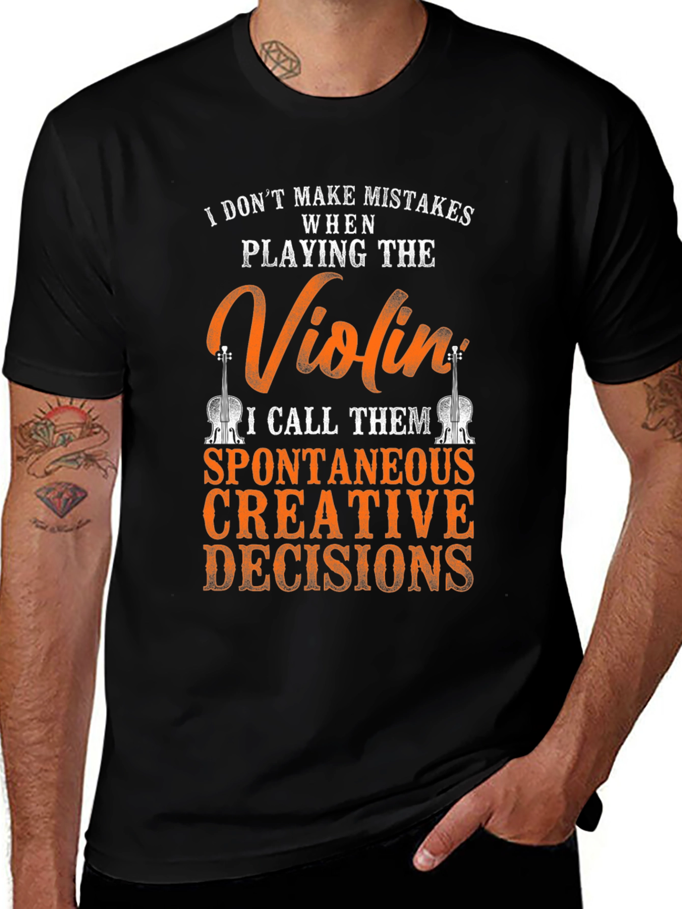 Violin Player T-Shirt: Spontaneous Creative Decisions