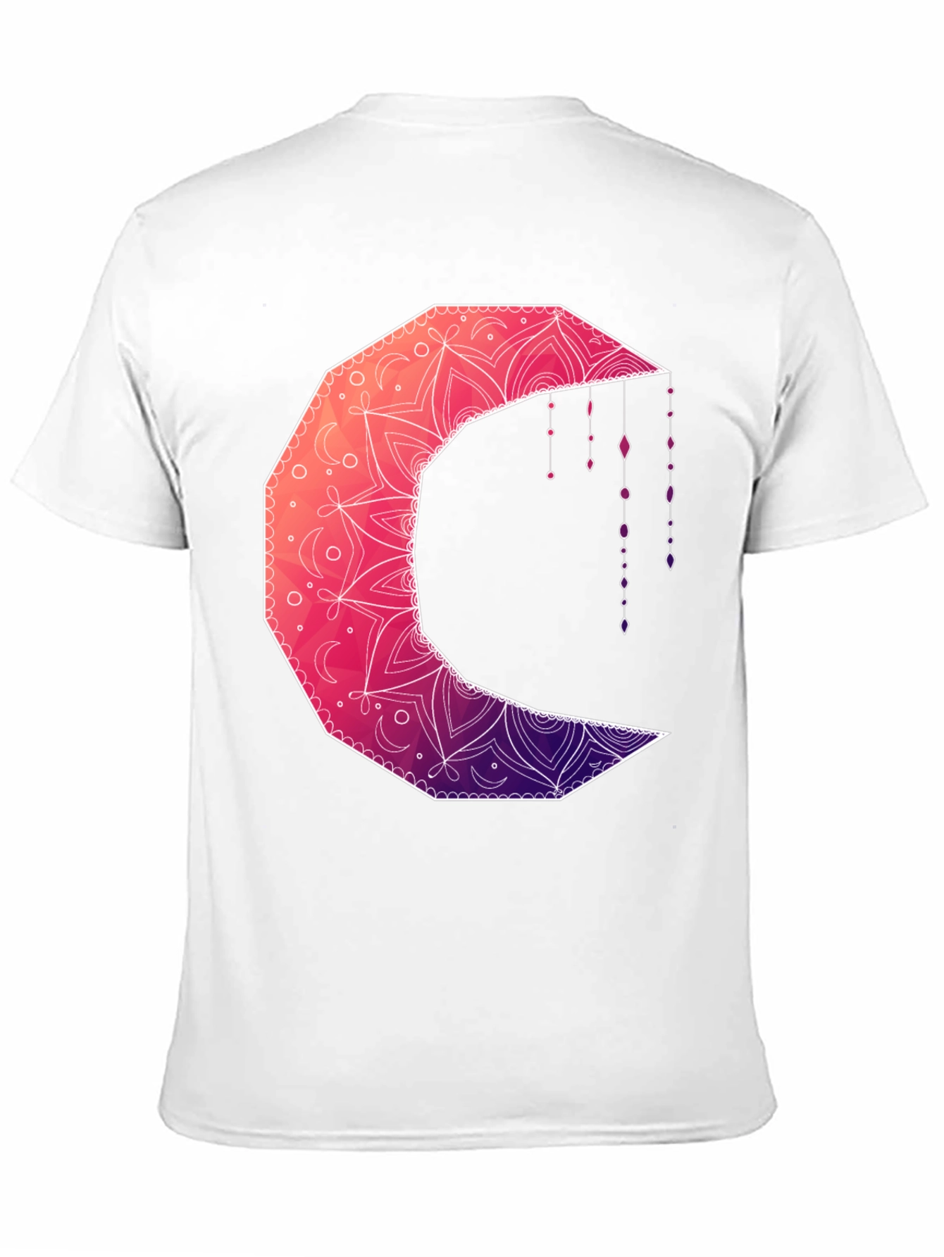 Geometric Crescent Moon Graphic Tee