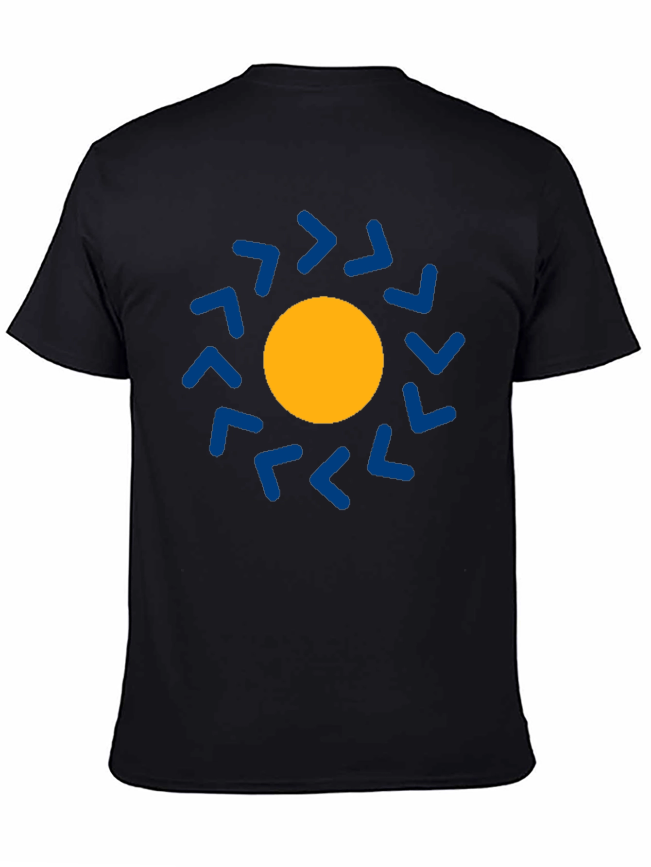 Geometric Sun Graphic Tee - Modern Casual Style