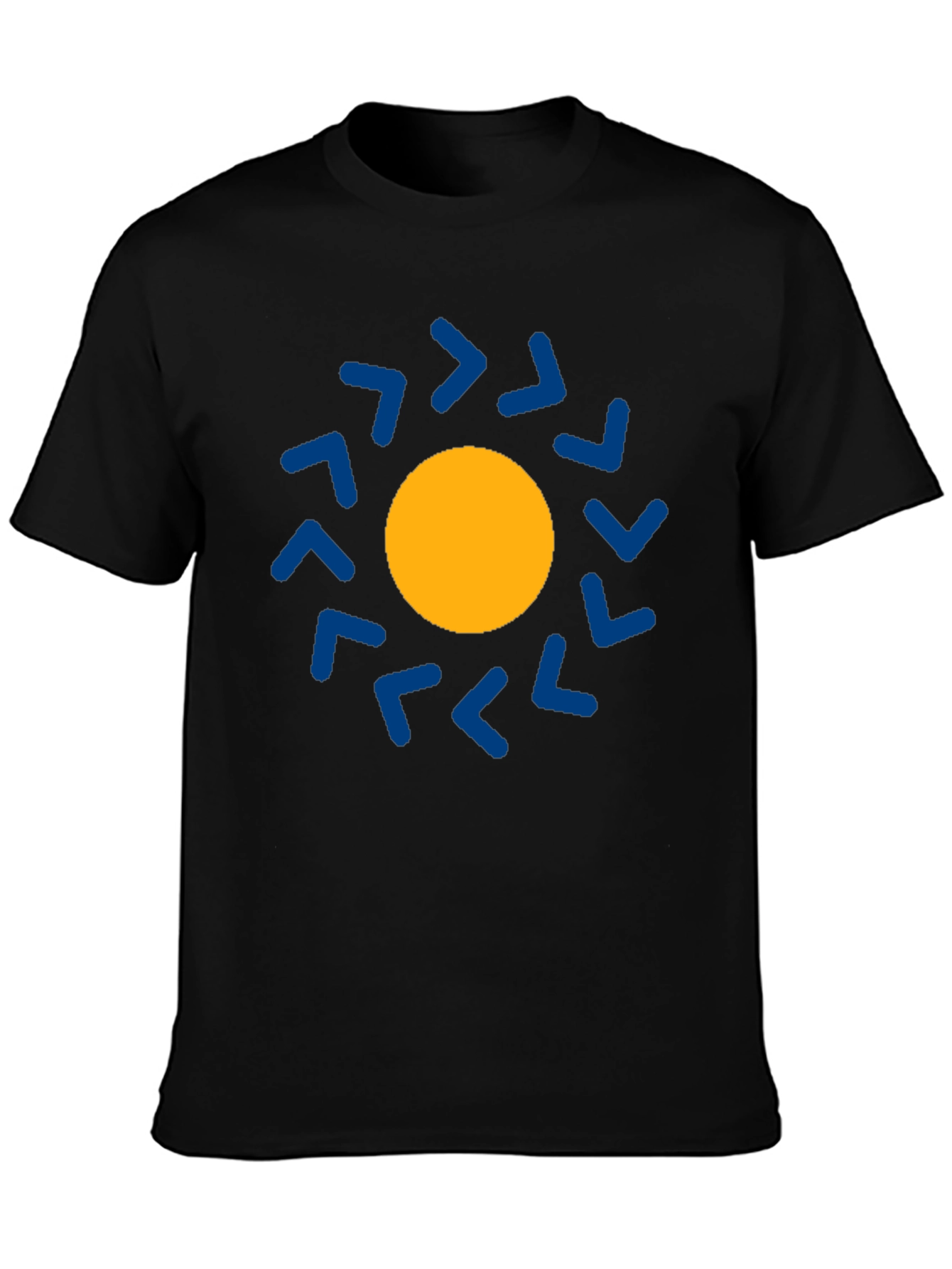 Geometric Sun Graphic Tee - Modern Casual Style