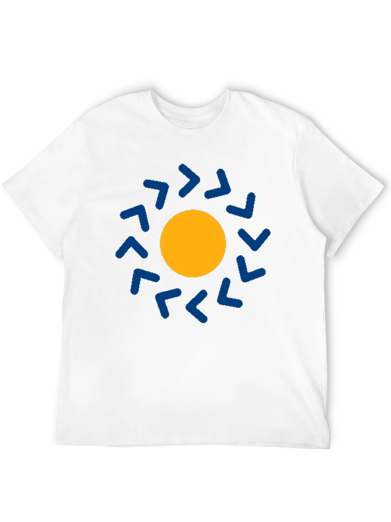 Geometric Sun Graphic Tee - Modern Casual Style