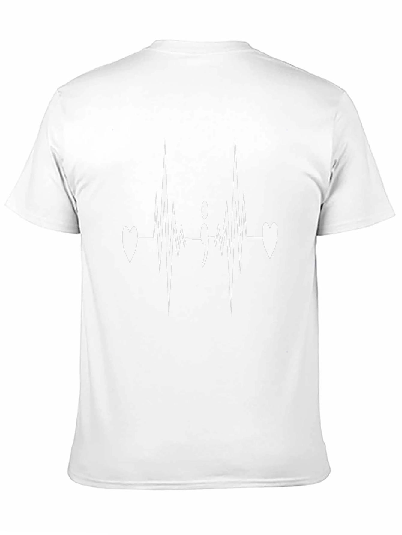 Heartbeat Semicolon Graphic Tee - Mental Health Awareness Shirt