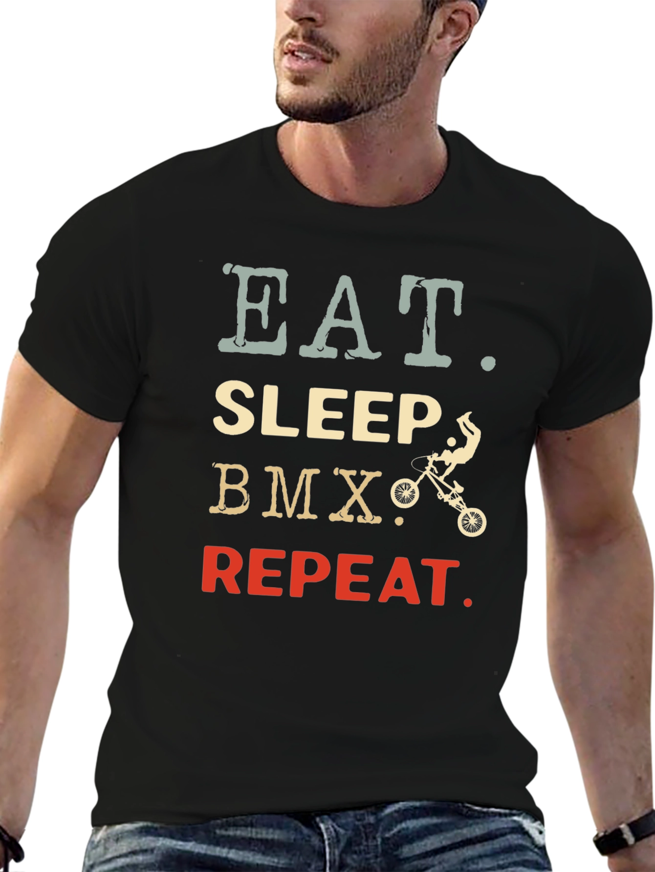 Eat Sleep BMX Repeat Graphic Tee