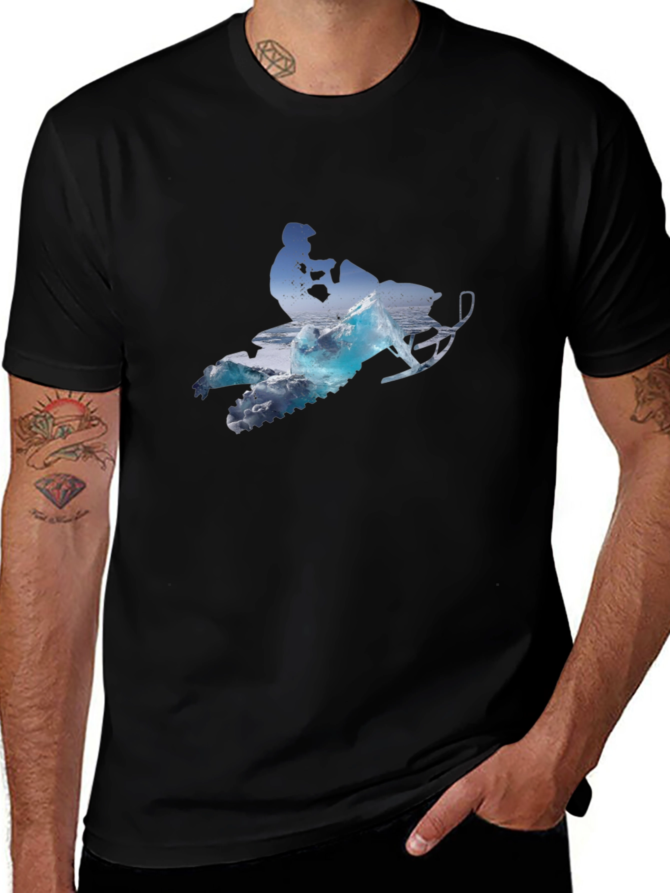 Snowmobile Graphic Tee - Ride the Winter Waves