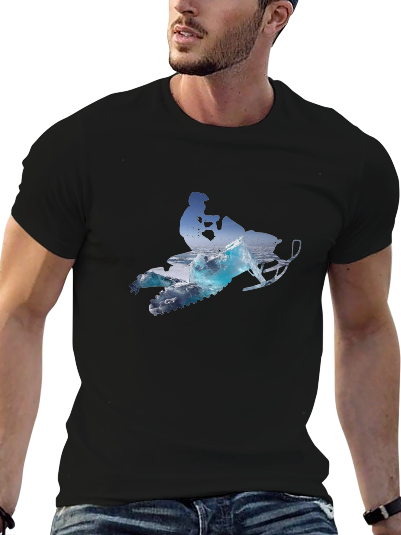 Snowmobile Graphic Tee - Ride the Winter Waves