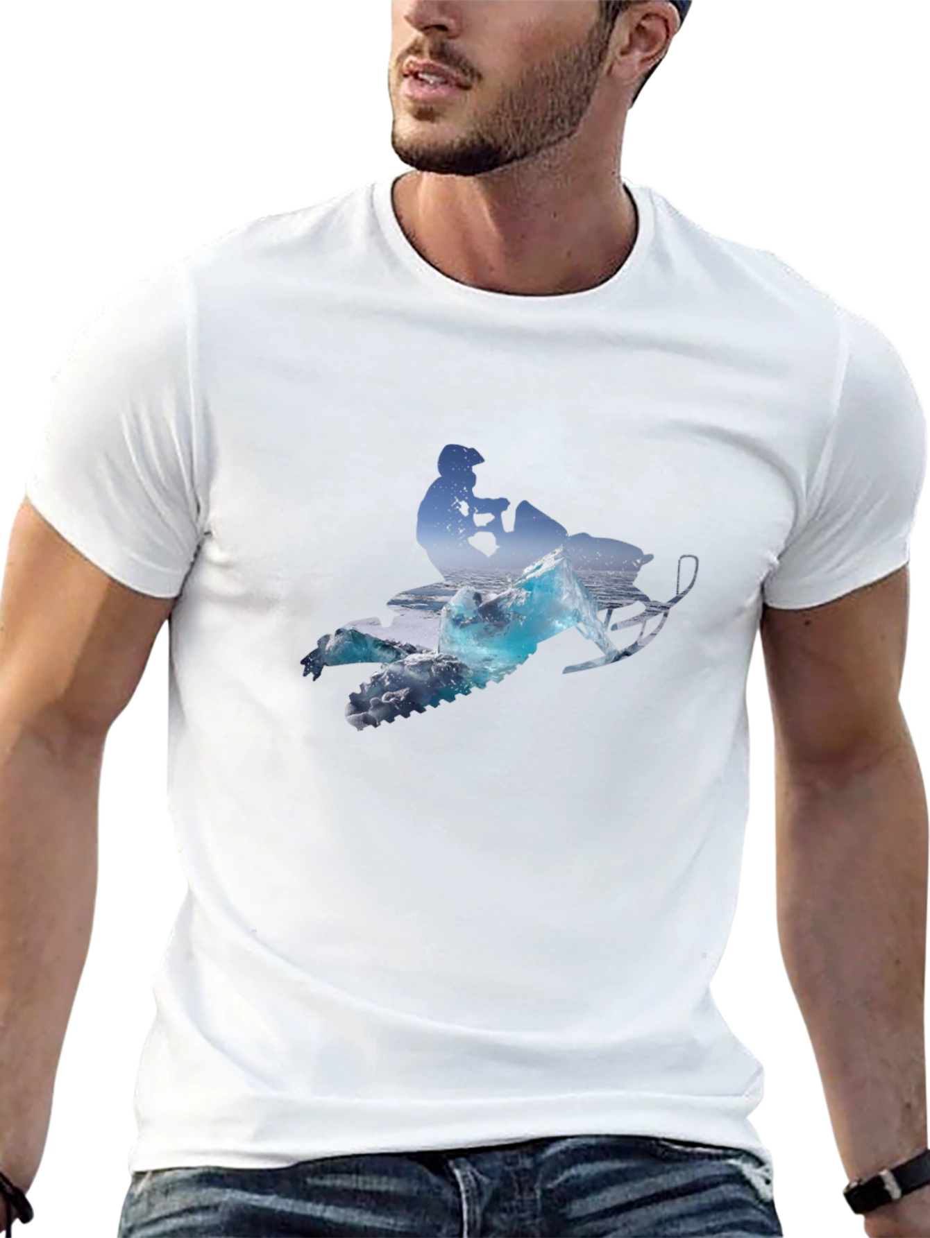 Snowmobile Graphic Tee - Ride the Winter Waves