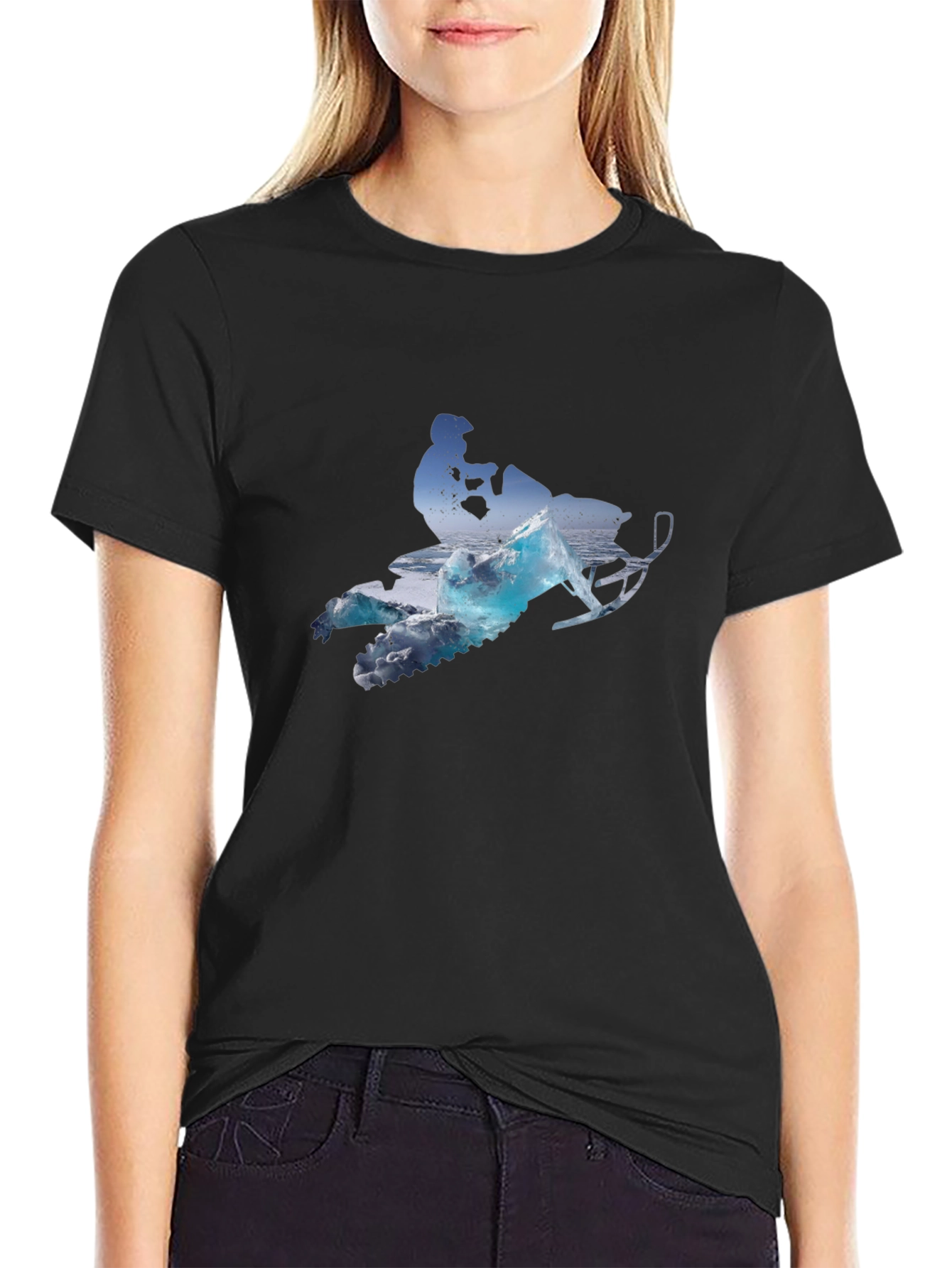 Snowmobile Graphic Tee - Ride the Winter Waves