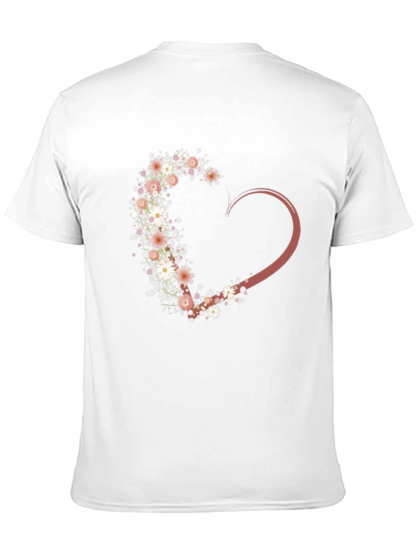 Floral Heart Graphic Tee - Stylish Casual Wear